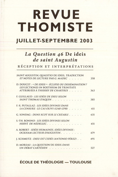 Image de Revue thomiste - N°3/2003