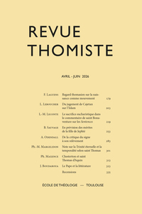 Image de Revue thomiste - N°2/2026