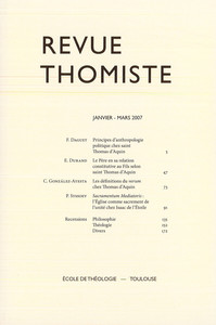 Image de Revue thomiste - N°1/2007