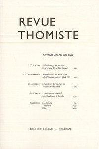 Image de Revue thomiste - N°4/2005