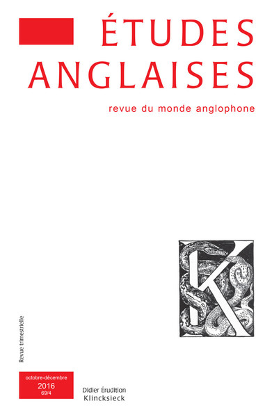 Image de Études anglaises - N°4/2016