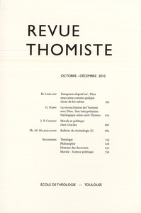 Image de Revue thomiste - N°4/2010