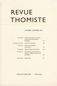 Image de Revue thomiste - N°4/2011