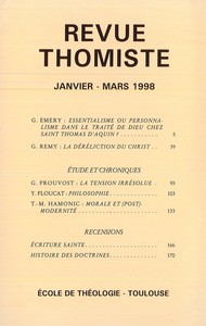 Image de Revue thomiste - N°1/1998