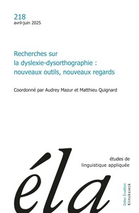 Image de Études de linguistique appliquée - n°2-2025