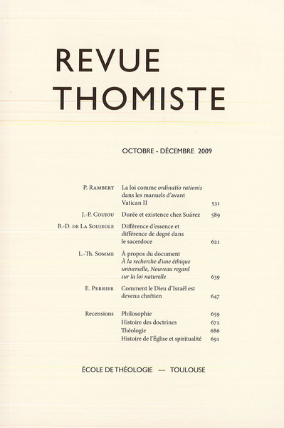 Image de Revue thomiste - N°4/2009