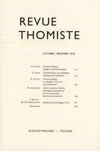 Image de Revue thomiste - N°4/2016