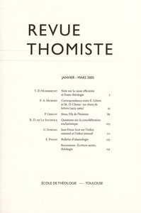 Image de Revue thomiste - N°1/2005