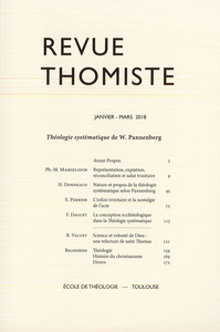 Image de Revue thomiste - N°1/2018