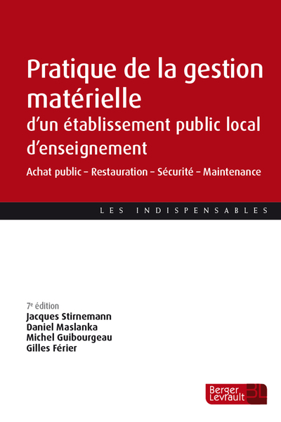Picture of Pratique de la gestion matérielle d'un EPLE (7e éd.)