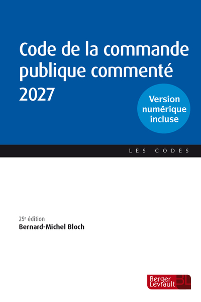 Picture of Code de la commande publique commenté 2027 (25e éd.)
