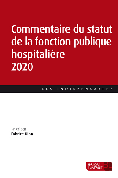 Picture of Commentaire du statut de fonction publique hospitalière 2020 (14e éd.)