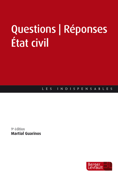 Picture of Questions Réponses État civil (9e éd.)