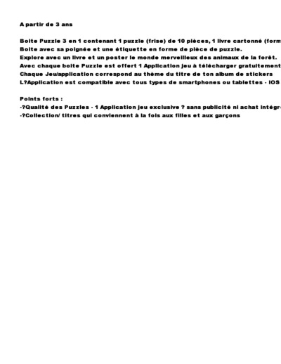 Image de PUZZLE BOX 3 EN 1 LES ANIMAUX DE LA FORET