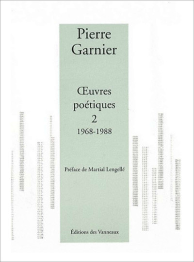 Image de ŒUVRES POÉTIQUES 1968 - 1988 TOME 2