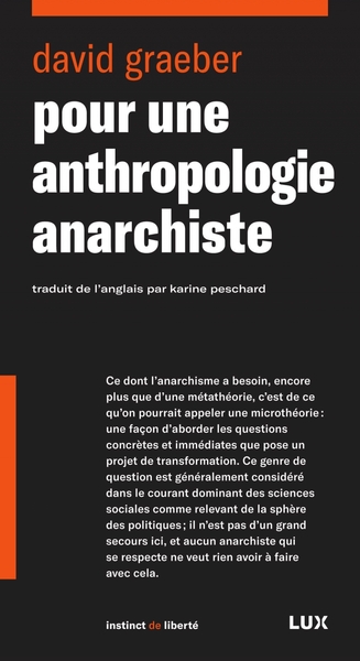Image de POUR UNE ANTHROPOLOGIE ANARCHISTE