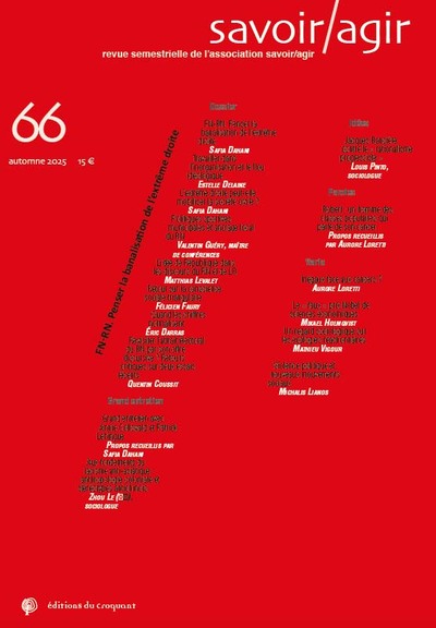 Image de revue savoir/agir n° 66