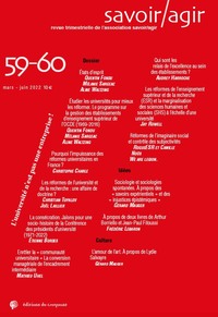 Picture of Revue Savoir/Agir n° 59-60