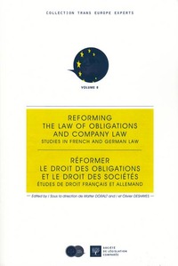 Image de RÉFORMER LE DROIT DES OBLIGATIONS ET LE DROIT DES SOCIÉTÉS. ÉTUDES DE DROIT FRAN