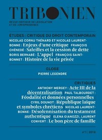 Picture of Tribonien. Revue critique de législation et de jurisprudence - 1-2018