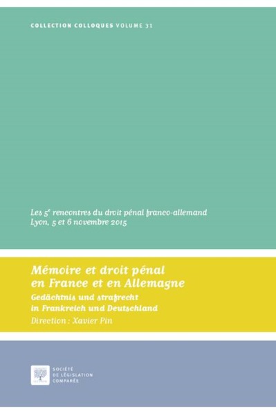 Picture of MEMOIRE ET DROIT PENAL EN FRANCE ET EN ALLEMAGNE