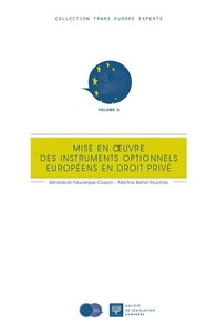 Picture of MISE EN OEUVRE DES INSTRUMENTS OPTIONNELS EUROPÉENS DE DROIT PRIVÉ