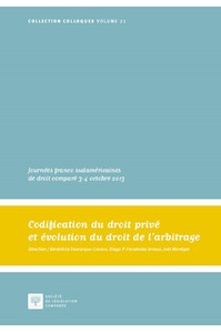Picture of CODIFICATION DU DROIT PRIVÉ ET ÉVOLUTION DU DROIT DE L'ARBITRAGE