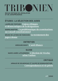 Picture of Tribonien Revue critique de législation et de jurisprudence N°7