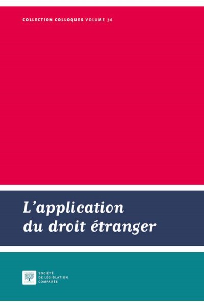 Picture of L APPLICATION DU DROIT ETRANGER