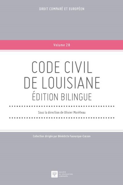 Image de CODE CIVIL DE LOUISIANE. EDITION BILINGUE