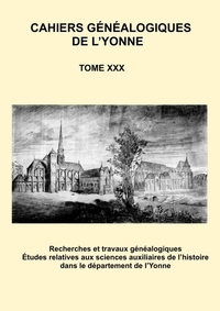Picture of Cahier généalogique de l'Yonne XXX