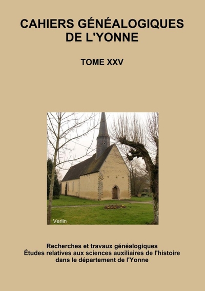 Picture of Cahiers généalogiques de l'Yonne tome n° 25