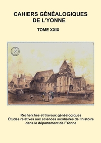 Image de Cahier généalogique de l'Yonne XXIX