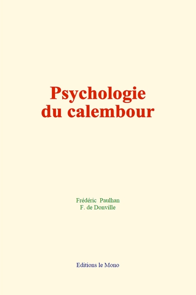 Picture of Psychologie du calembour