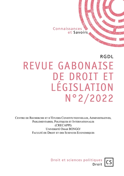 Picture of Revue Gabonaise de Droit  et de Législation (RGDL) N°2/2022