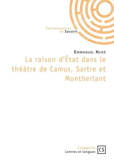 Picture of La raison d'État dans le théâtre de Camus, Sartre et Montherlant