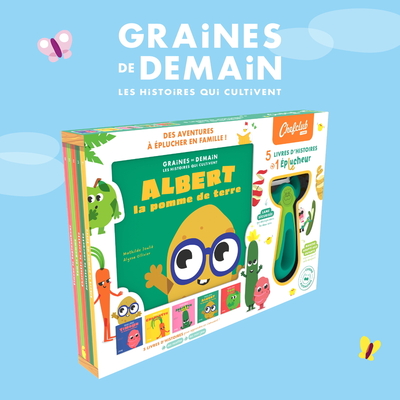 Picture of Coffret Graines de demain - 5 albums + 1 éplucheur