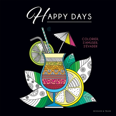 Picture of Black coloriage - Happy days