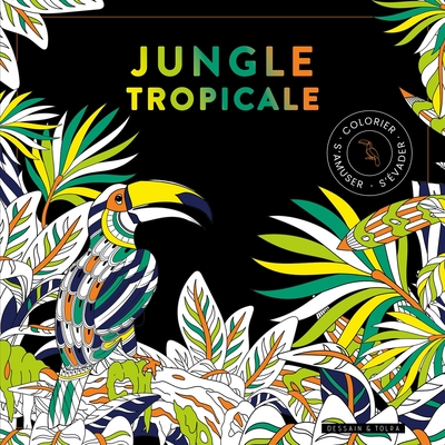 Image de Black coloriage - Jungle tropicale