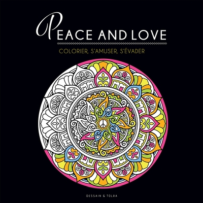 Picture of Black coloriage - Peace and love