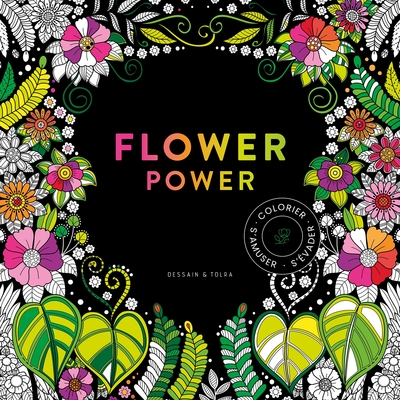 Picture of Black coloriage Flower Power