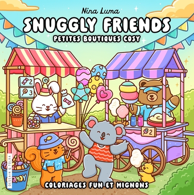 Image de Snuggly Friends - Petites boutiques cosy - Nina Luma - Coloriages fun et mignons - Cosy colo