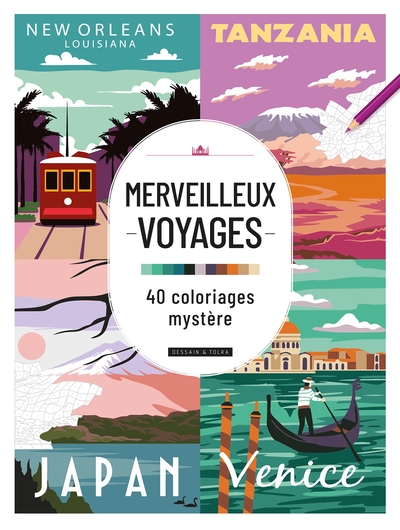 Image de Merveilleux voyages - 40 coloriages mystère