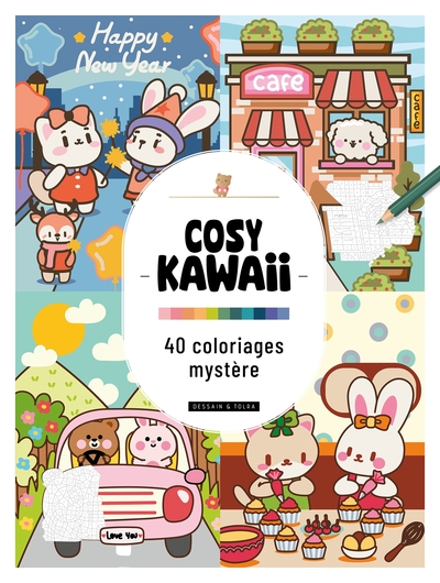 Picture of Cosy Kawaii - 40 Coloriages Mystère