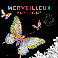 Picture of Black coloriage Merveilleux papillons