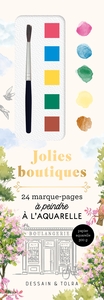 Picture of Marque-pages à peindre à l'aquarelle - Jolies boutiques