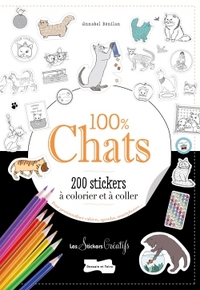 Image de 200 stickers à colorier 100 % chats