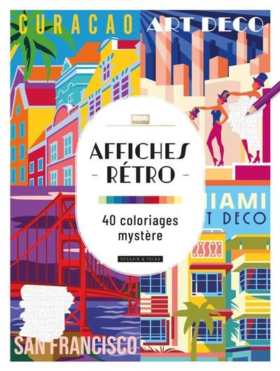 Image de Affiches rétros - 40 coloriages mystère