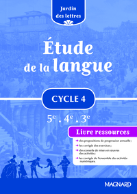 Picture of Jardin des lettres - Étude de la langue Cycle 4 (2016) - Livre du professeur