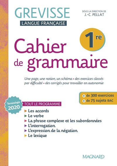 Picture of Cahier Grevisse 1re (2022)